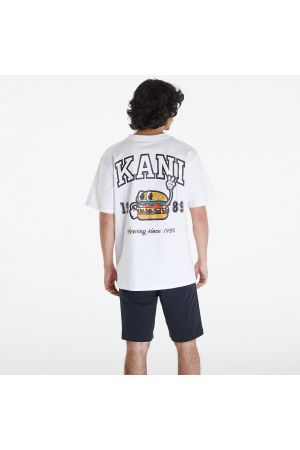 KARL KANI SMALL SIGNATURE BURGER TEE - White