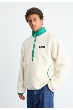 ELLESSE MARACUTA 1/4 ZIP JACKET - Off White