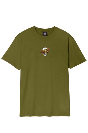 SANTA CRUZ DRESSEN SKULL DOT TEE -  Sea Kelp