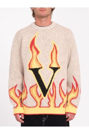 VOLCOM FERGADELIC SWEAT - Dirty White