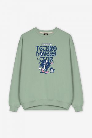 KAOTIKO TECHNO LOVERES CLUB SWEATSHIRT - Fresh Green