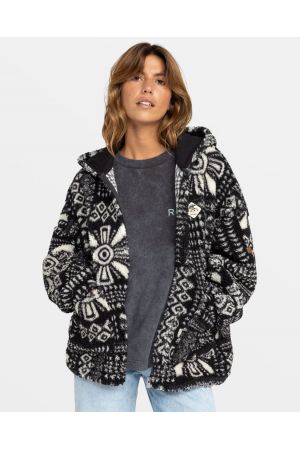 ROXY OBSESSED WITH YOU OVERSISED HOODIE - Phantom Mo Rockin Vibes Polar