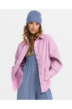 ROXY KICKED BACK WASHED CORDUROY SHACKET - Mauve Orchid