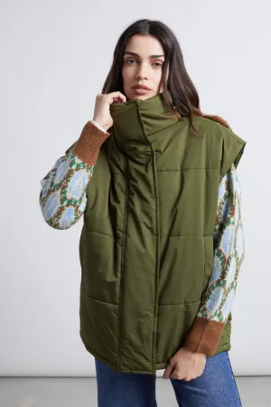 24COLOURS OVERSIZED VEST - Green