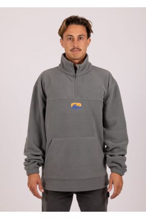 RUSTY WILD WEST 1/4 ZIP FLEECE - Charcoal