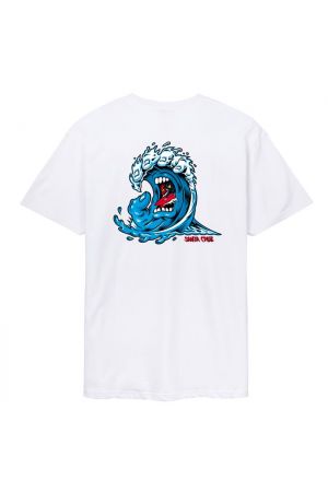 SANTA CRUZ NATAS SCREAMING WAVE TEE - White