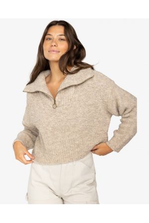 BILLABONG LOST HEAVEN HALF ZIP JUMPER - Khaki