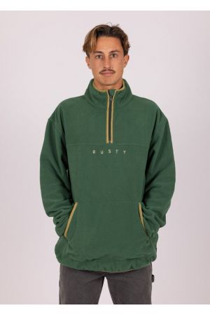 RUSTY OLD SCHOOL 1/4 ZIP POLAR FLEECE - Army